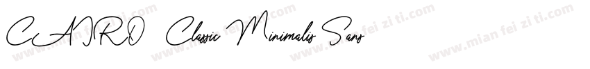 CAIRO   Classic Minimalis Sans字体转换